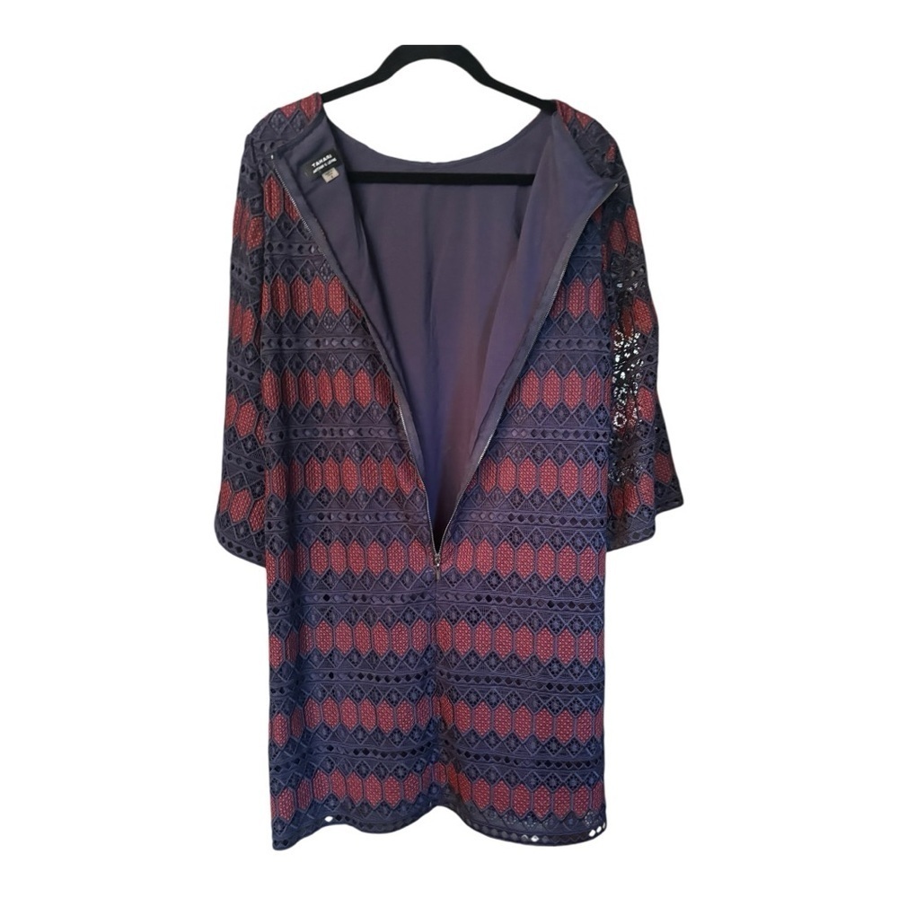 Tahari Navy and Red Dress Size Small (S) - Picture 6 of 8